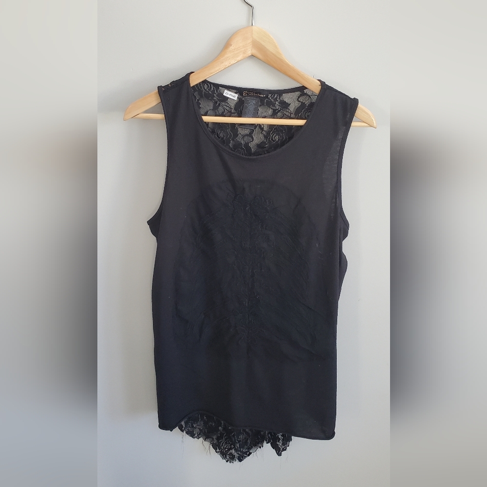 GrassCollection lace back sleeveless blouse. womens medium. EUC